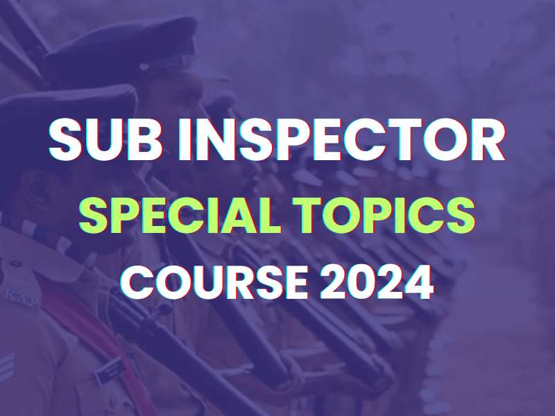 Sub Inspector (SI) Special Topics Course - KAS Zone